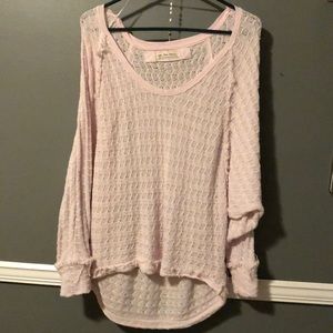 Over sized light pink knitted sweater